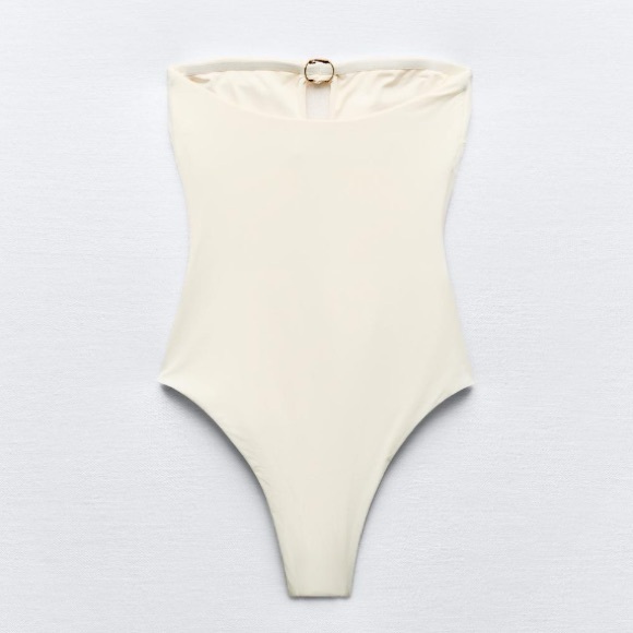 NWT Zara One-Piece Bandeau Swimsuit - Picture 7 of 15